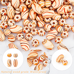 2 Strands 2 Styles Vintage Wood Beads Strands&nbsp;WOOD-OC0002-62
