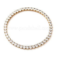 304 Stainless Steel with Clear Cubic Zirconia Link Chain Bracelets for Women&nbsp;BJEW-G754-02G