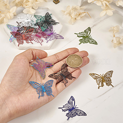 48Pcs 12 Colors Spray Painted 430 & 201 Stainless Steel  Filigree Pendants&nbsp;STAS-TA0002-20