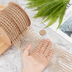 Braided Burlap Ribbon&nbsp;OCOR-WH0070-51A
