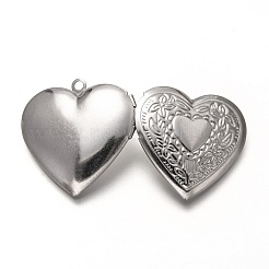 Non-Tarnish 316 Stainless Steel Locket Pendants&nbsp;X-STAS-P268-01B-P