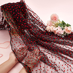 Polyester Mesh Lace Fabric&nbsp;DIY-WH0504-330D