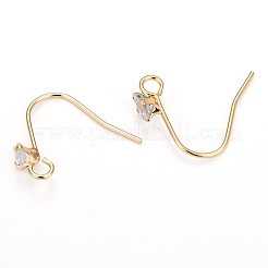 Brass Earring Hooks&nbsp;KK-I681-14G