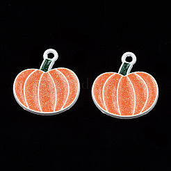 Autumn Theme Spray Painted Alloy Enamel Pendants&nbsp;PALLOY-N164-007A