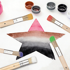 3Pcs Pig Bristle Oil Painting Brush Sets&nbsp;OFST-CP0001-23C