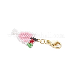 Handmade Glass Seed Beaded Pendant Decorations&nbsp;HJEW-MZ00356-05