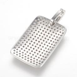 Brass Micro Pave Cubic Zirconia Pendants&nbsp;ZIRC-F062-03P