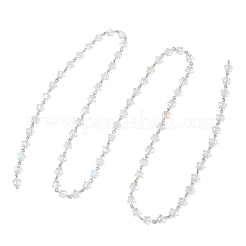 Iron Glass Handmade Star Link Chains&nbsp;AJEW-JB01435-02
