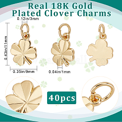 40Pcs Brass Charms&nbsp;KK-BBC0008-55