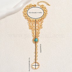 Bohemian Style Alloy Floral Link Ring Bracelets for Women&nbsp;PG0157