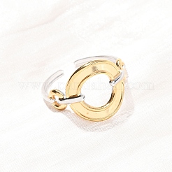 304 Stainless Steel Cuff Open Rings&nbsp;RJEW-P181-02B-A