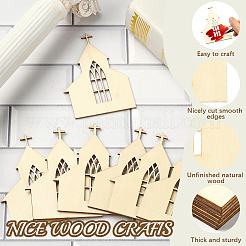 House MDF Hanging Pendant Decorations&nbsp;WOOD-WH20008-12