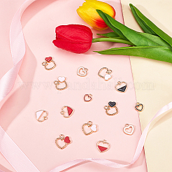 90Pcs 9 Style Alloy Enamel Pendants&nbsp;ENAM-PH0002-03