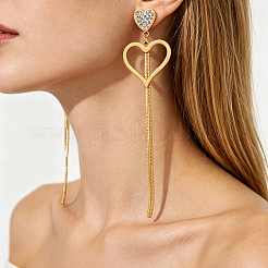 304 Stainless Steel Rhinestone Stud Dangle Earrings for Women&nbsp;DD2048