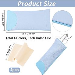 4Pcs PU Imitation Leather Glasses Case&nbsp;AJEW-NB0003-33