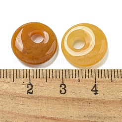 Natural Topaz Jade Donut/Pi Disc Charms&nbsp;X-G-G142-02C