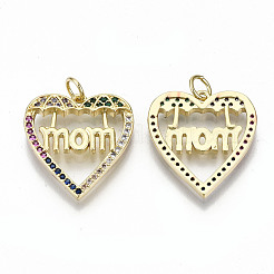 Brass Micro Pave Colorful Cubic Zirconia Pendants&nbsp;ZIRC-S067-176-NF