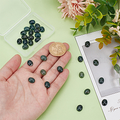 30Pcs Natural Moss Agate Cabochons&nbsp;G-HY0001-74