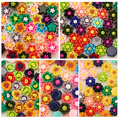 250Pcs 5 Styleds Opaque Resin Cabochons&nbsp;MRMJ-OC0003-60