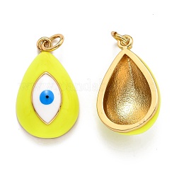 Brass Enamel Pendants&nbsp;KK-O140-01G
