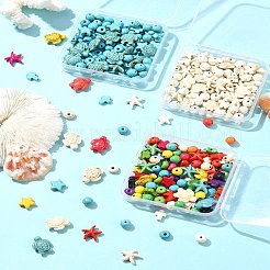 100Pcs 6 Styles Synthetic Turquoise Beads Sets&nbsp;TURQ-FS0001-05