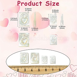4Pcs 2 Styles Natural White Shell Mother of Pearl Shell Pendants&nbsp;SHEL-CJ0001-37