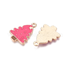Christmas Theme Rack Plating Alloy Enamel Pendants&nbsp;ENAM-T021-17KCG
