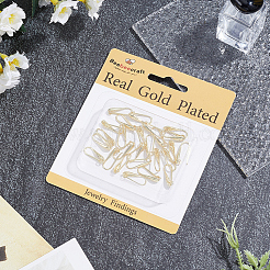 15Pairs Rack Plating Brass Earring Hooks&nbsp;KK-BBC0026-23