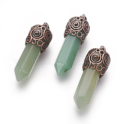 Natural Green Aventurine Pointed Pendants&nbsp;G-I214-I02