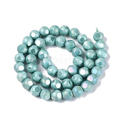 Ombre Effect Dyed Electroplate Opaque Glass Beads Strands&nbsp;EGLA-Q130-01A-08