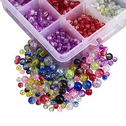 1920Pcs 3 Style Spray Painted Crackle Glass Beads&nbsp;CCG-CJ0001-04