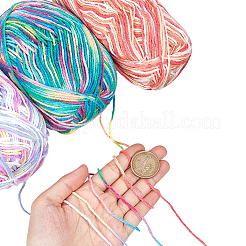 3 Rolls 3 Colors 3-Ply Crochet Yarn&nbsp;OCOR-GF0002-46