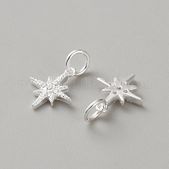 925 Sterling Silver Rhinestone Charms&nbsp;FIND-WH0433-36S