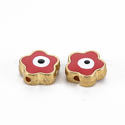 Rack Plating Alloy Enamel Beads&nbsp;ENAM-S122-044B-01-RS