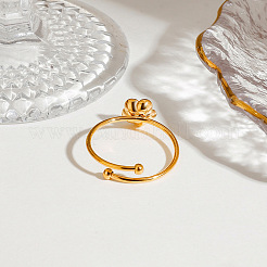 304 Stainless Steel Adjustable Open Cuff Rings for Women&nbsp;YV9838