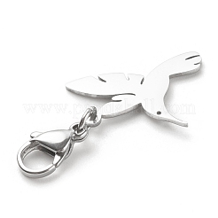 Non-Tarnish 201 Stainless Steel Hummingbird Pendant Decorations&nbsp;HJEW-JM00652-02