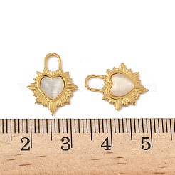 304 Stainless Steel Cat Eye Pendants&nbsp;STAS-V015-38G