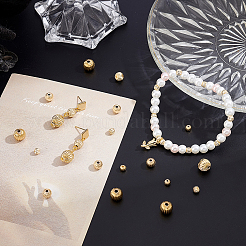 Brass Grooved Beads&nbsp;KK-BBC0028-75A