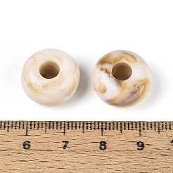 Two Tone Opaque Acrylic European Beads&nbsp;OACR-N157-07