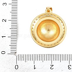 Football Brass Micro Pave Cubic Zirconia Pendants&nbsp;KK-A297-09K-G