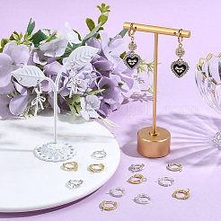16Pcs 2 Colors Brass Hoop Earring Findings&nbsp;FIND-BBC0005-13