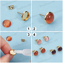 20Pcs 304 Stainless Steel Stud Earring Findings&nbsp;STAS-BBC0009-97B