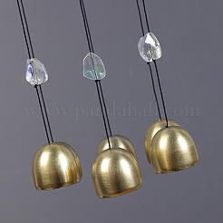 Natural Quartz Crystal Geode Wind Chime&nbsp;HJEW-D302-08