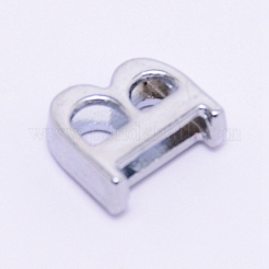 Zinc Alloy Slide Charms&nbsp;ALRI-WH0006-01P