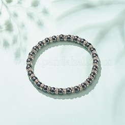 Synthetic Hematite Stretch Bracelet Rhinestone Beaded&nbsp;BJEW-JB08335-01