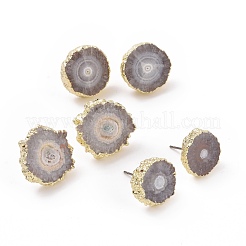 Natural Dyed Quartz Stud Earrings&nbsp;EJEW-P166-B01