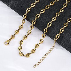 304 Stainless Steel Coffee Bean Chain Necklaces&nbsp;NJEW-C073-11G