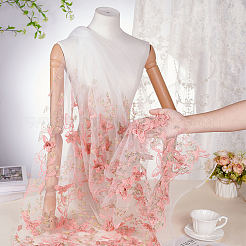 Polyester Embroidery Butterfly Flower Fabric&nbsp;SENE-WH0003-52