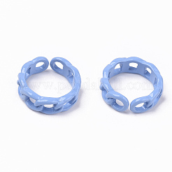 Spray Painted Alloy Cuff Rings&nbsp;RJEW-T011-29B-RS