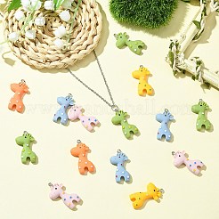50Pcs 5 Colors Resin Pendants&nbsp;RESI-CJ0004-49